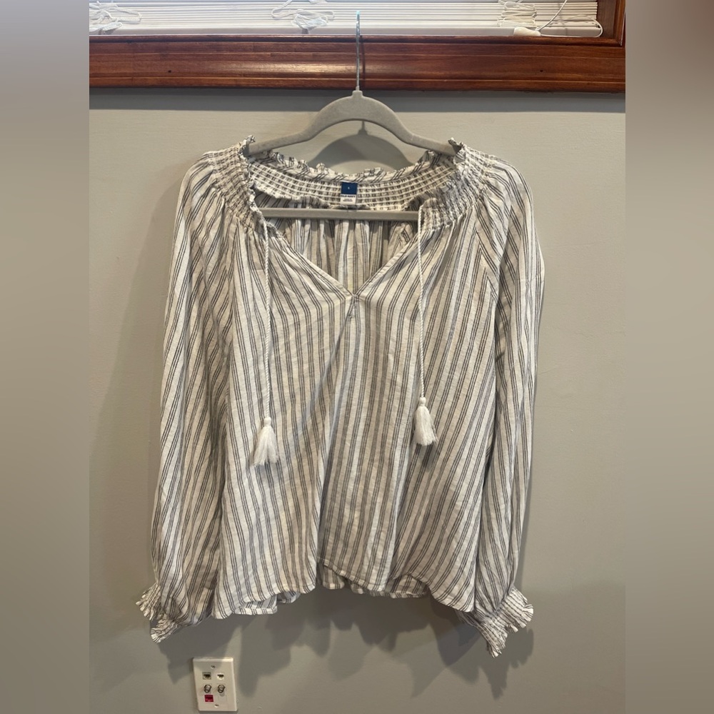 Women’s Old Navy Striped Blouse with Tassels